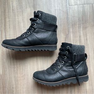 Sorel Harlow Conquest Leather Lace-Up Boot